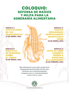 Coloquio: defensa de maíces y milpa para la soberanía alimentaria.