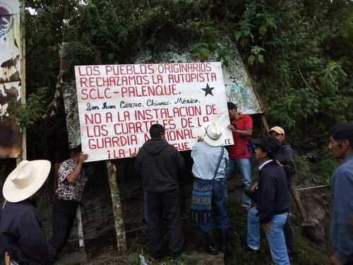 Rechazan cuarteles de la GN y la carretera San Cristóbal-Palenque