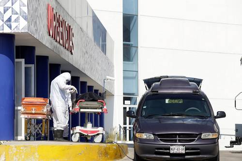 Aspecto del Hospital General de Cholula, Puebla, el cual fue reconvertido para la atención de enfermos de coronavirus, el cual está a 72 por ciento de su capacidad.