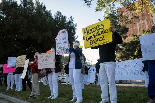 Personal del Hospital General de Tijuana exige la base laboral, ya que a pesar de estar en la primera línea del combate al Covid, viven en la incertidumbre contractual.