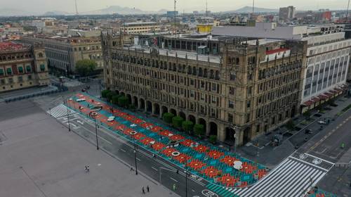 La primera etapa del proyecto Zócalo Peatonal incluyó la reconfiguración de los carriles vehiculares de las partes sur y poniente de la Plaza de la Constitución.