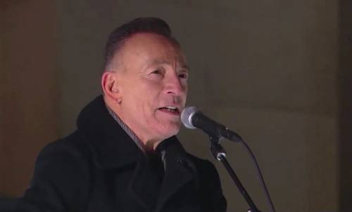 Bruce Springsteen durante el especial Celebrating America luego de la toma de posesión de Joe Biden.