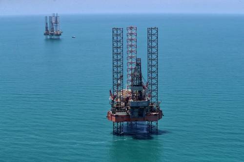 Plataformas de explotación petrolera en el Golfo de México.