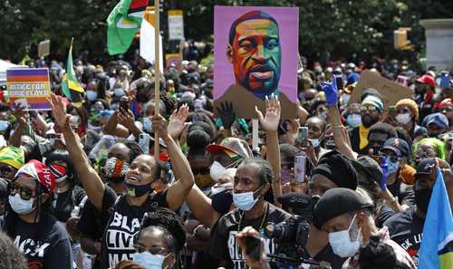 Mitin de Black Lives Matter en la plaza Grand Army, en Brooklyn, Nueva York, en imagen de archivo.