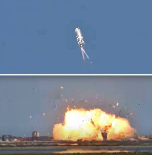 El lanzamiento del cohete de acero SN9 y la posterior explosión, en imágenes de video.