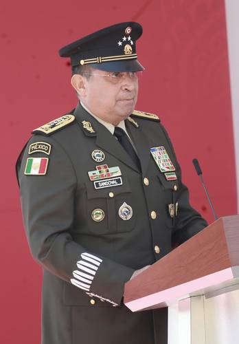 Luis Cresencio Sandoval, titular de la Sedena, en imagen del pasado día 9, en el acto por el 108 aniversario de la Marcha de la Lealtad.