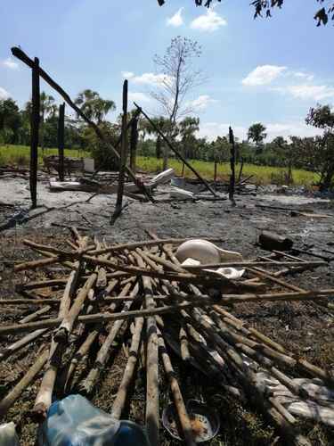 Una de las 16 casas destruidas en el asentamiento irregular La Beraca, ubicado en el municipio de Candelaria, Campeche, por sujetos armados que golpearon y desalojaron a sus moradores.