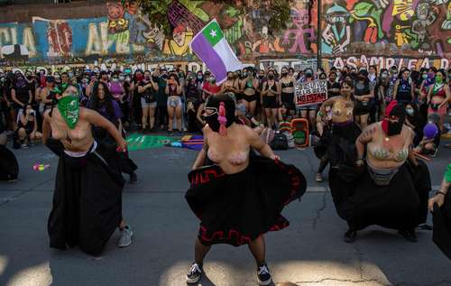  Protestas en Santiago, Chile . Foto Afp