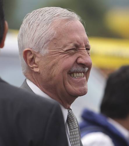 José Andrés de Oteyza Fernández, presidente de OHL México, en imagen de octubre de 2012, durante la inauguración de un tramo de la Autopista Urbana Norte.