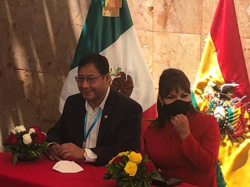 Luis Arce Catacora, presidente de Bolivia, y su esposa, Lourdes Durán, realiza una visita oficial a México.