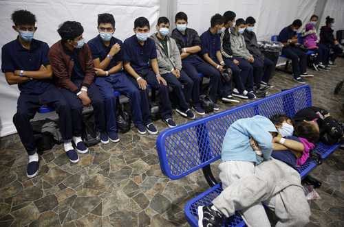 Aspecto del principal centro de detención para niños no acompañados de la Oficina de Aduanas y Protección de Fronteras, ubicado en Donna, Texas.