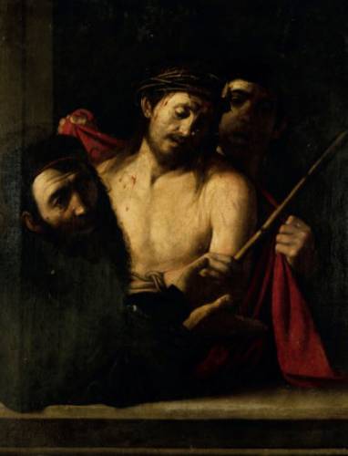 La coronación de espinas, atribuido originalmente a José de Ribera, tiene, según los expertos, similitudes con las pinceladas del Caravaggio Salomé.