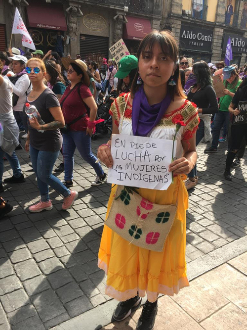 Marcha feminista, 8 de marzo 2020.  Martha Elena García