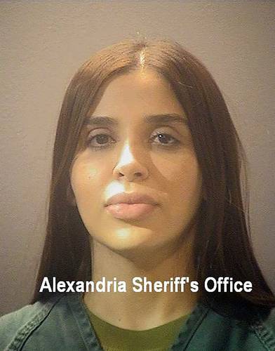 Imagen tomada en el centro de detención de Alexandria, en Virginia, el 23 de febrero pasado, un día después de que Emma Coronel Aispuro, de 31 años, fue detenida en el Aeropuerto Internacional de Washington-Dulles.