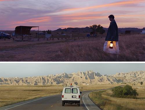 Fotogramas de la cinta de Chloe Zhao, postulada al Óscar Arriba, Frances McDormand, la protagonista.