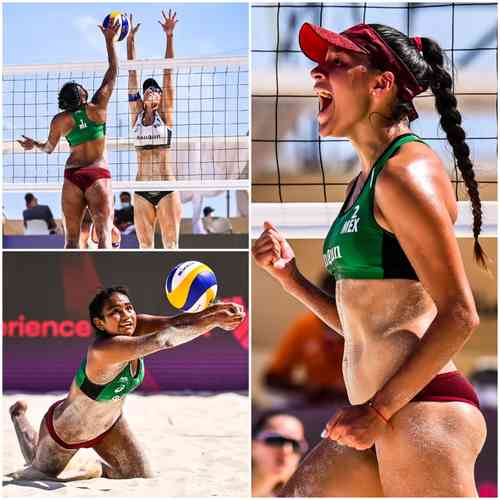 Las mexicanas Atenas Gutiérrez y Katherine Albarrán cayeron 28-30 y 9-21 ante las rusas Ksenia Davizhna y Daria Rudykh, en la calificación para la segunda de tres fechas del Tour Mundial de Voleibol de Playa que se desarrollan en Cancún, donde también fallaron Paulette Cruz y Danna Cortés ante las griegas Panagiota Karagkouni y Vasiliki Arvaniti, mientras los argentinos Nicolás Capogrosso y Julián Azzad vencieron a los tricolores Miguel Sarabia y Raymond Stephens.