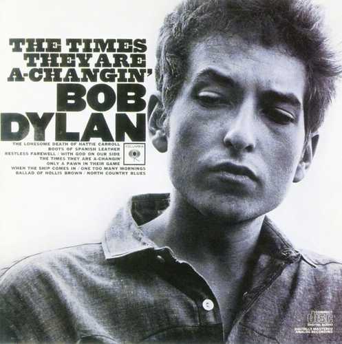 La fotografía de la portada del álbum The Times They Are A-Changin’ es parte de una serie que el fotógrafo Barry Feinstein capturó de su amigo Bob Dylan, misma que consolidó la celebridad del cantautor.