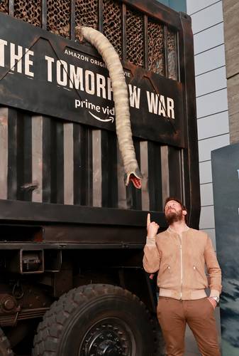 El actor Chris Pratt durante el estreno de La guerra del mañana en el estadio Banc of California, en Los Ángeles.