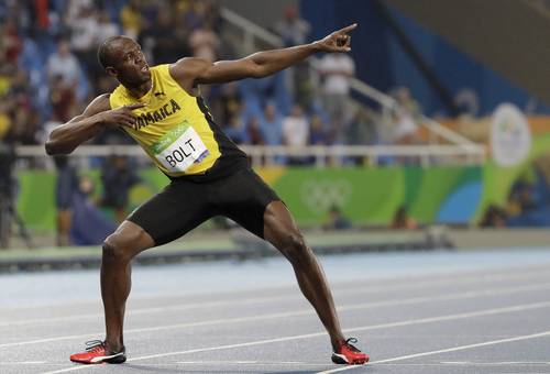 Usain Bolt fue el gran héroe del atletismo en Pekín 2008, Londres 2012 y Río 2016 con un inédito triplete en las pruebas de 100 y 200 metros y relevo 4x100. Posee los récords del mundo de 100 (9.58), 200 (19.19) y 4x100 (36.84) metros.