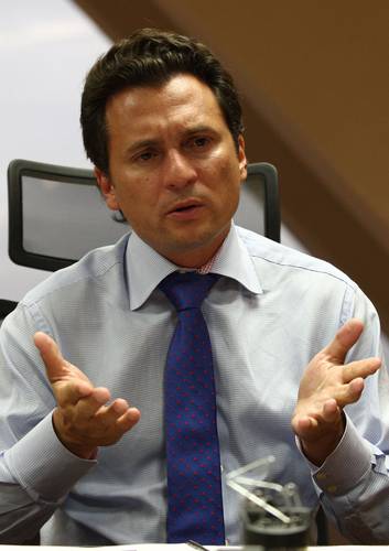 Emilio Lozoya, ex director de Pemex durante una entrevista.