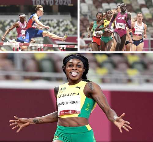 “Nos toca brillar a las mujeres”, afirmó la velocista, mientras el noruego indicó que es “el renacimiento de los 400 con vallas”. Por su parte, la estadunidense Athing Mu ganó los 800 metros tras la ausencia de Caster Semenya.