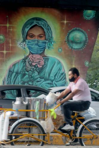 Grafiti en un muro de la avenida Congreso de la Unión, esquina con Fray Servando Teresa de Mier.