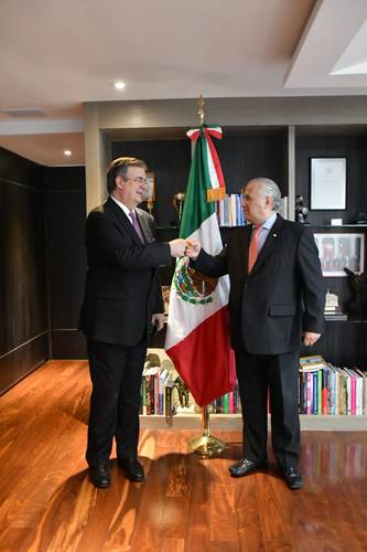 El canciller Marcelo Ebrard y el secretario de Turismo, Miguel Torruco, participaron en la segunda Sesión Ordinaria 2021 del Consejo de Diplomacia Turística.