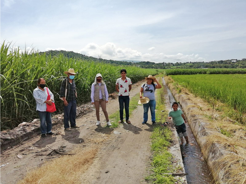 Recorridos parcelarios para diagnóstico y caracterización de parcelas con productoras interesadas en la transición agroecológica del cultivo de caña de azúcar.  Alma Valladares