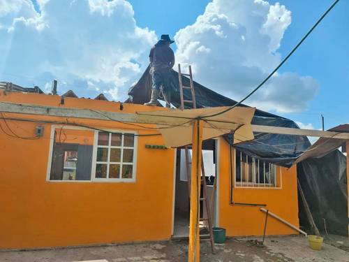 Una de las viviendas del municipio de Castillo de Teayo, Veracruz, afectada por las torrenciales lluvias que hace un mes dejó el huracán Grace, el cual afectó 28 localidades de la entidad.