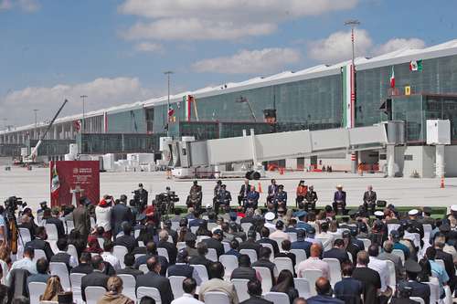  Ceremonia de inauguración de la Feria Aeroespacial México 2021 en las instalaciones del AIFA. Foto Cristina Rodríguez