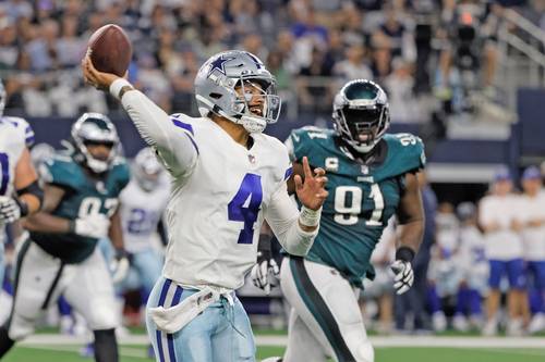 Dak Prescott lanzó ayer cuatro pases de anotación en la tercera victoria al hilo de los Vaqueros de Dallas.