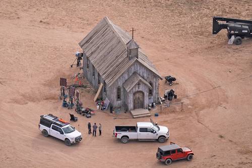 El rancho en Nuevo México, donde se rodaba Rust, producción que por ahora está detenida.