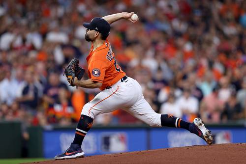 Astros ganaron 7-2 a los Bravos de la mano del jugador mexicano, quien lanzó cinco sólidos innings.