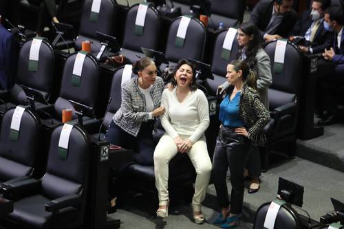 Ayer durante la sesión de la Cámara de Diputados.