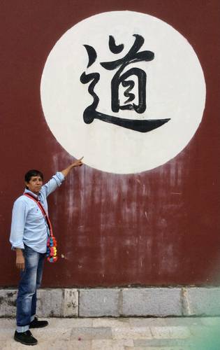 Margarito Cuéllar en Yunnan, China, en 2015.