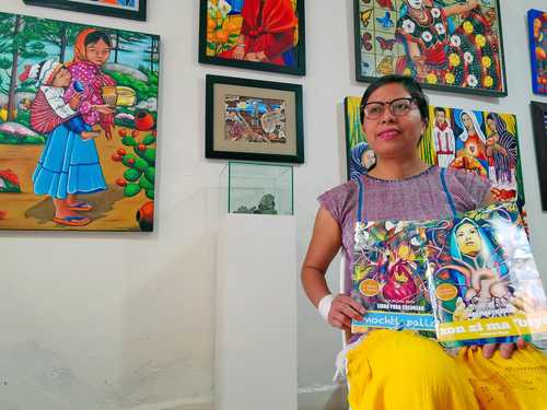 La primera edición de Corazones o Amochtla paliztli y Dos Espíritus o Xon xi ma ‘biyá de la artista Guadalupe Reyes consta de 2 mil ejemplares.