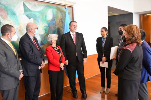 Una delegación del Comité contra la Desaparición Forzada de la ONU se reunió con el canciller Ebrard, quien hizo un reconocimiento a la labor de esta instancia.