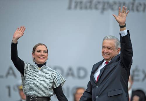 Beatriz Gutiérrez Müller acompañó al presidente Andrés Manuel López Obrador.