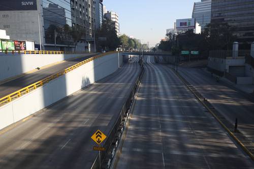 El Circuito Interior a la altura de Reforma, la mañana de ayer.