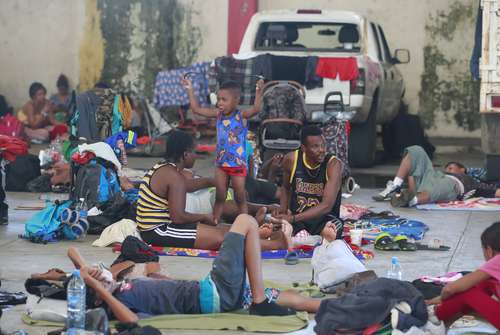 En noviembre pasado, una caravana de migrantes descansaba en Escuintla, Chiapas.