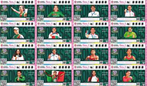 Los ganadores de preseas en los Juegos Olímpicos y Paralímpicos de Tokio están en los billetes de la Lotería para los sorteos del fin de semana, así como medallistas de los Panamericanos de Lima 2019 y de mundiales juveniles.