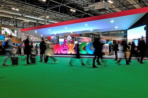 El stand de México en la Feria Internacional de Turismo realizada en Madrid.