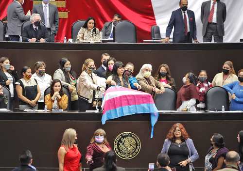 Diputadas de Morena, el 17 de noviembre pasado en San Lázaro.