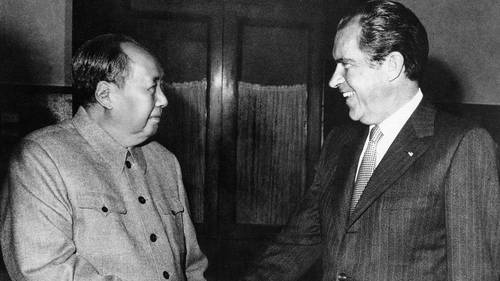 Mao y Nixon en una foto que publicó –con su peculiar sentido del humor– John Adams el 14 de febrero pasado.