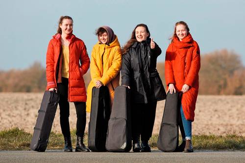 Olesia Kliepak, Marharyta Serdiuk, Nadia Safina y Kseniia Kusherova, realizaron un peligroso viaje de 10 días.