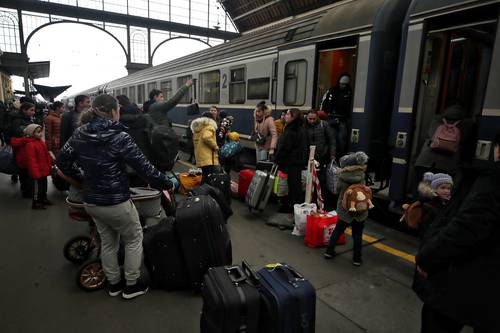 Cerca de 3 mil refugiados provenientes de Ucrania llegaron hace unos días a Budapest.