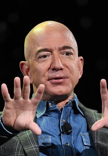  Jeff Bezos, de Amazon. Foto Afp