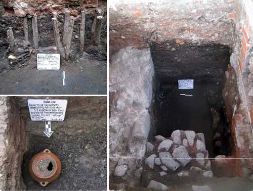Arqueólogos encontraron un enterramiento, una escultura y otros objetos durante la construcción de una subestación en la colonia Centro // La zona fue un barrio de la antigua isla mexica, refiere experto