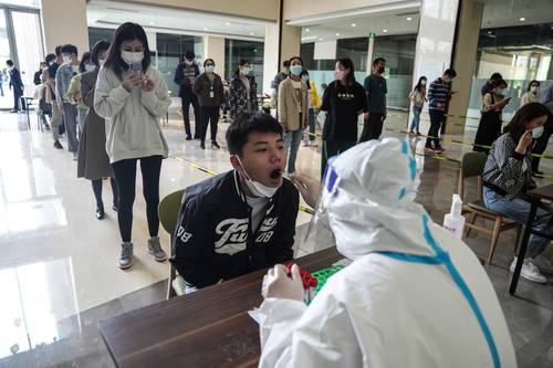 La población de Pekín será sometida a tres rondas de tests PCR. La imagen, en la Zona de Desarrollo Económico-Tecnológico de la capital china.