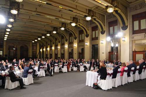 Aspecto del acto en Palacio Nacional.